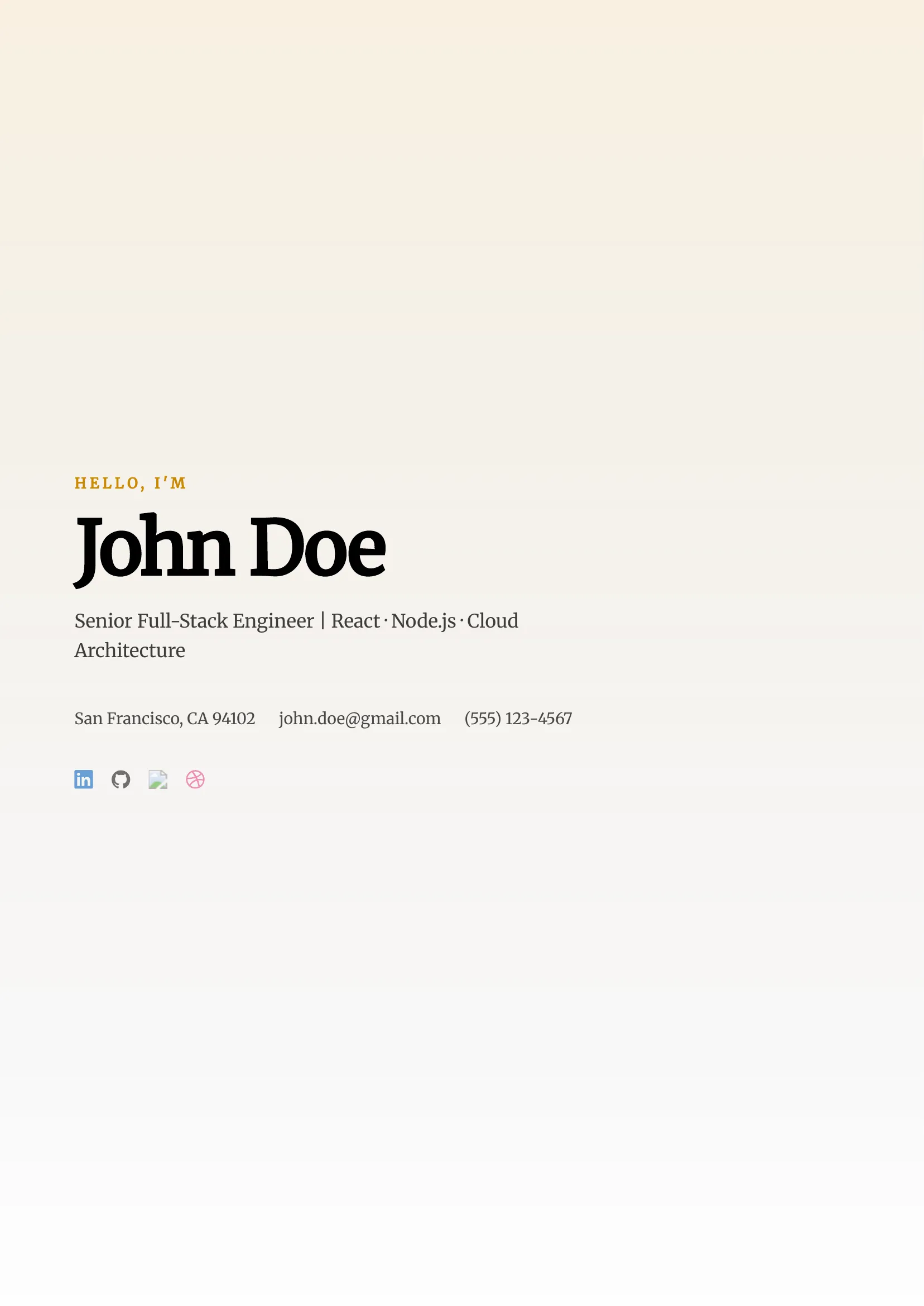 Coast Portfolio template preview