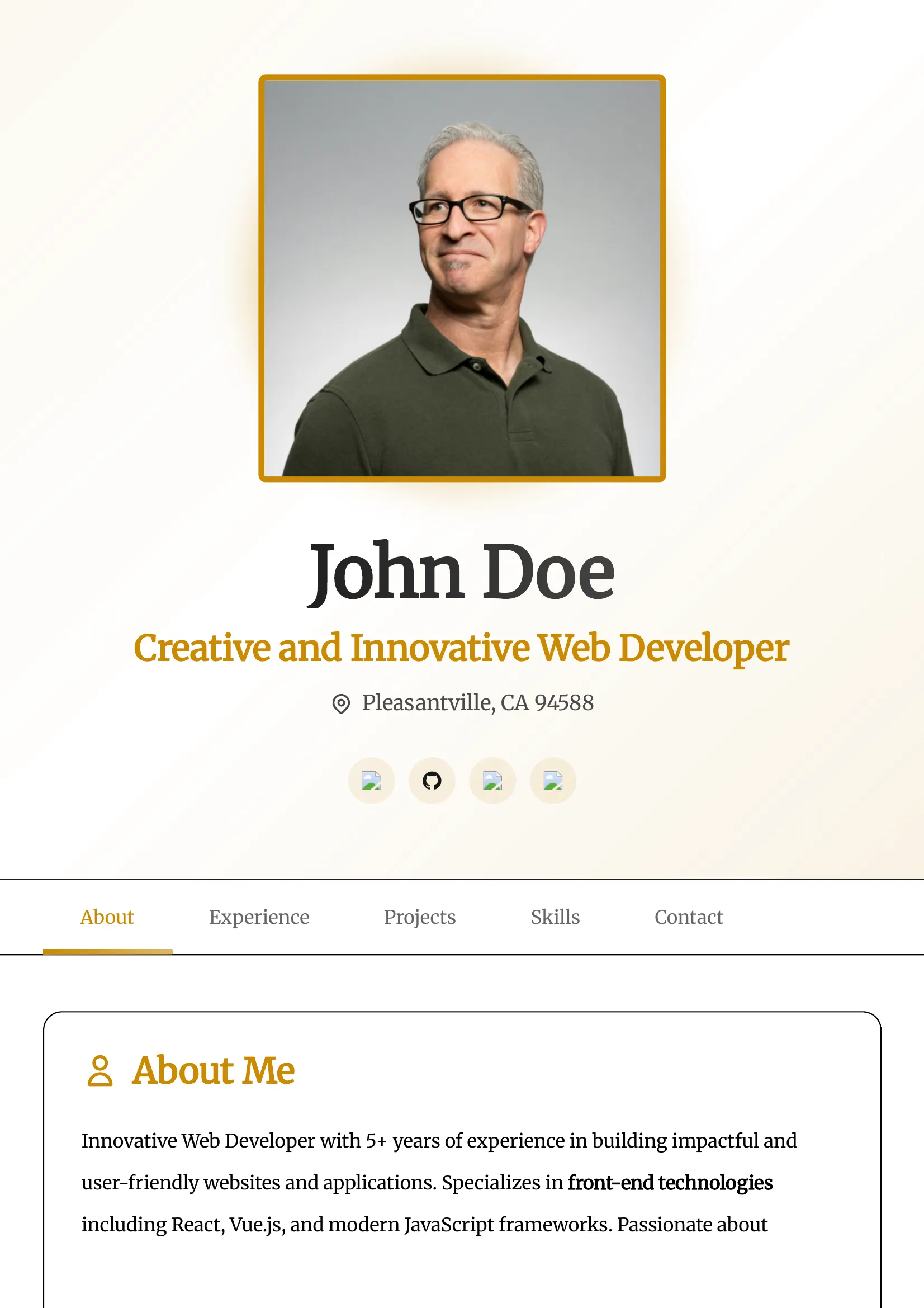 Datasheet Portfolio template preview