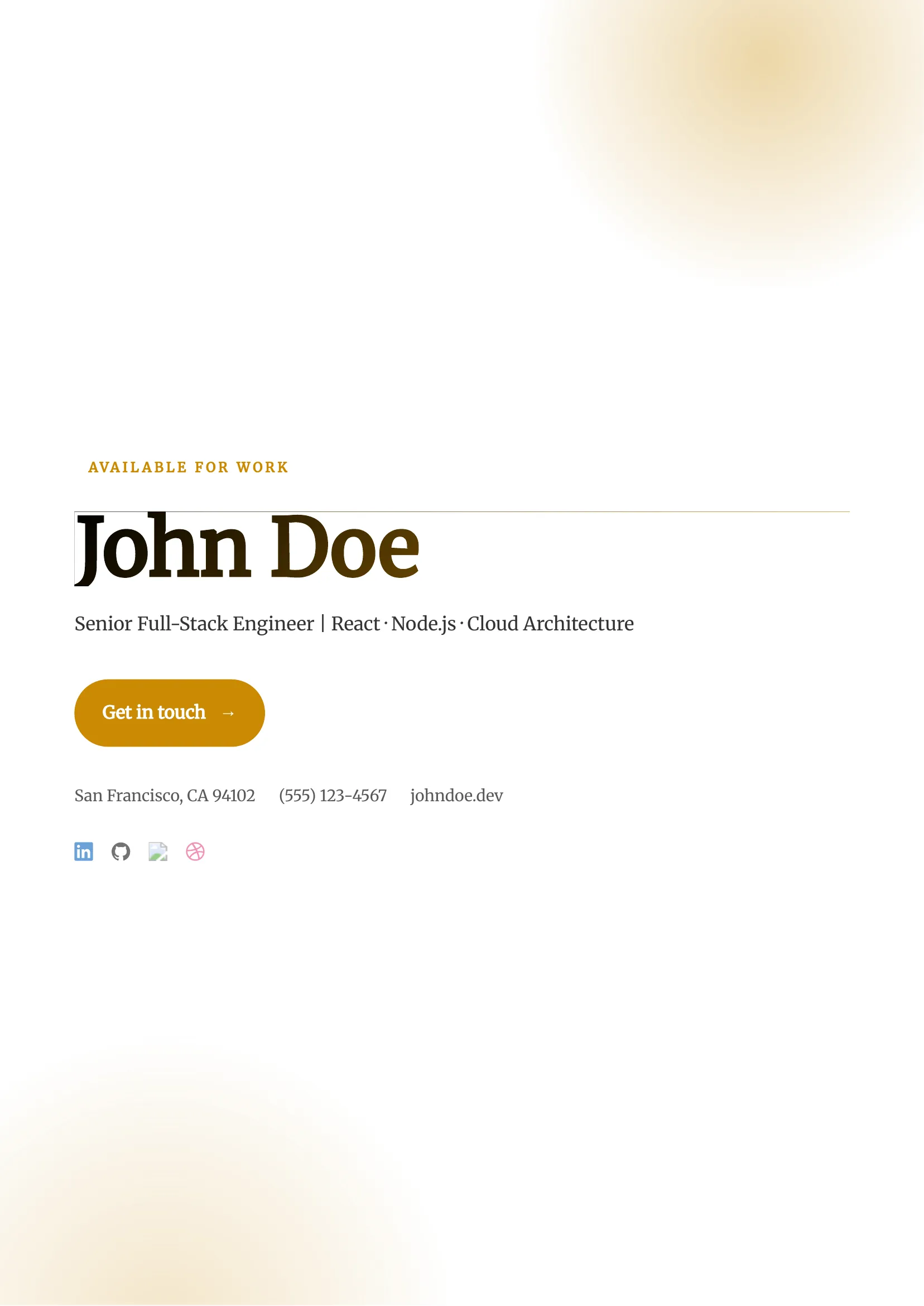 Drift Portfolio template preview