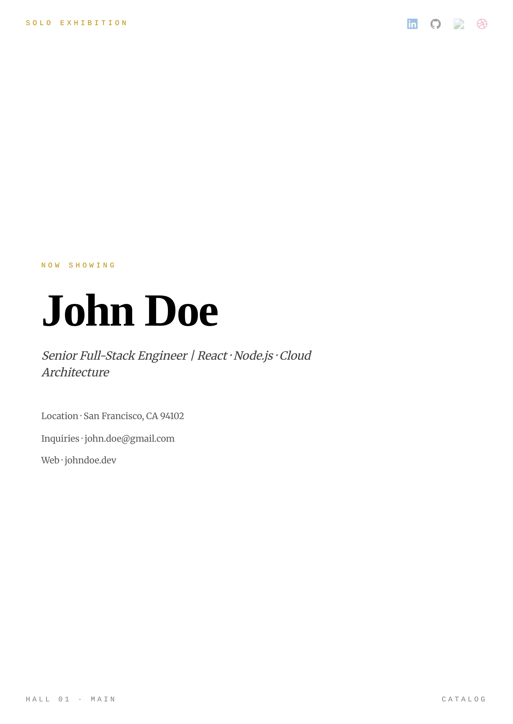 Gallery Portfolio template preview