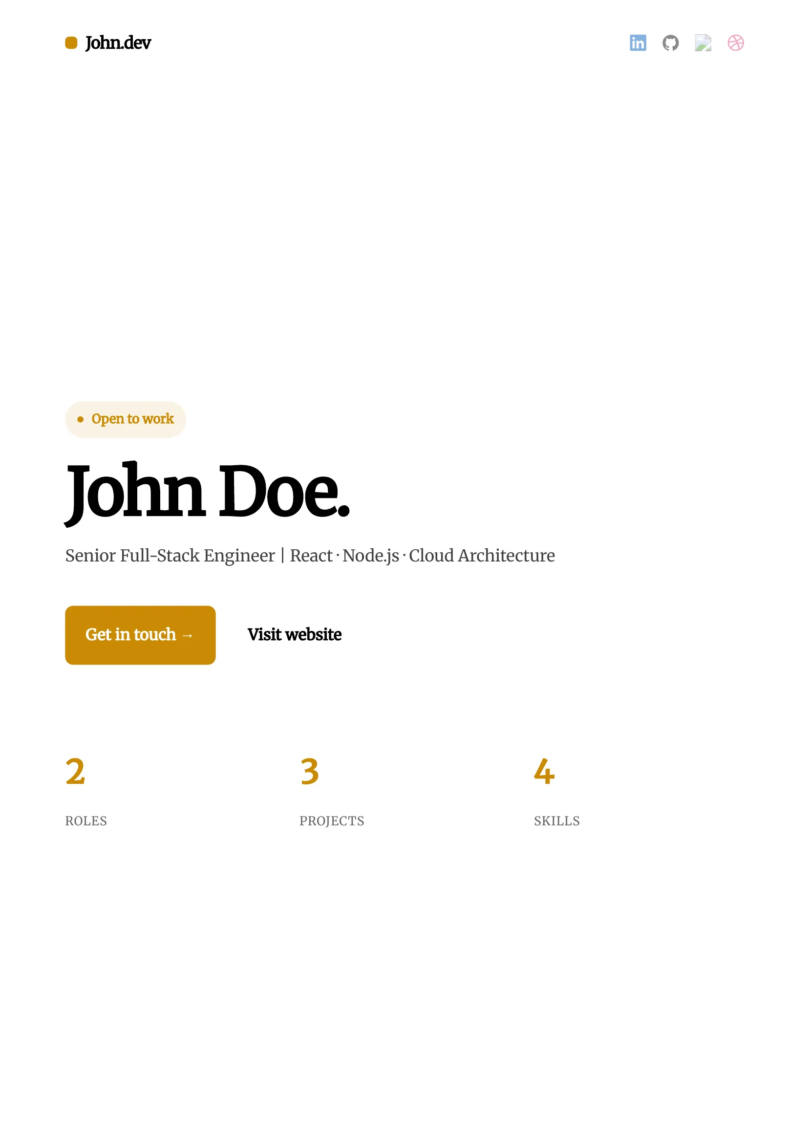 Launch Portfolio template preview