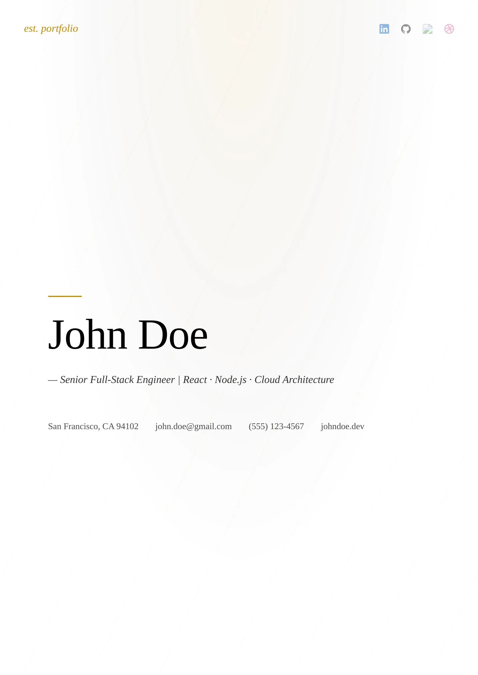 Marble Portfolio template preview