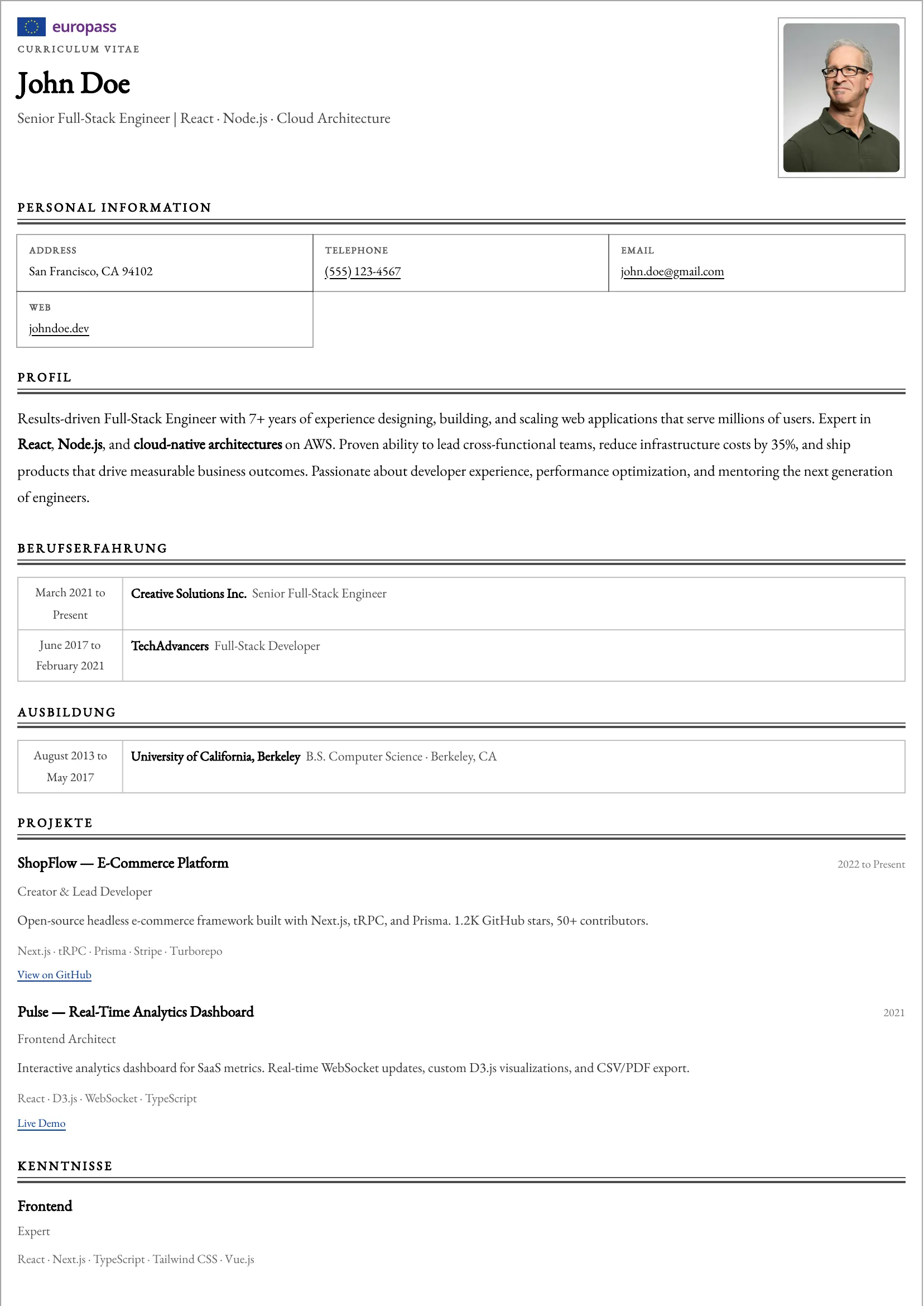 Europass Ledger